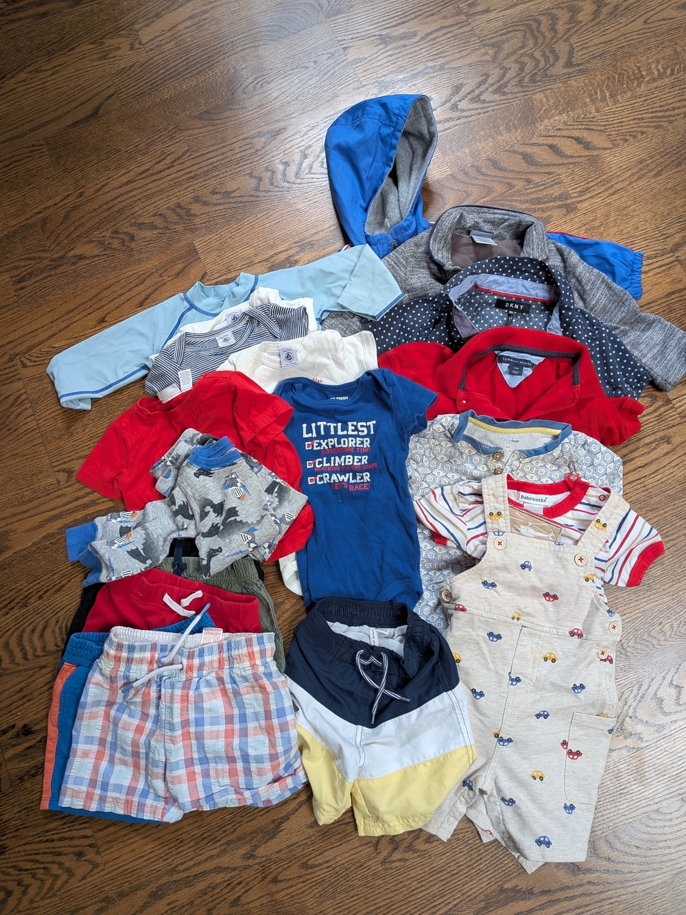 Mixed Baby Boy 12 Mo Summer Bundle Lot - Gap Janie And Jack Oshkosh Tommy +